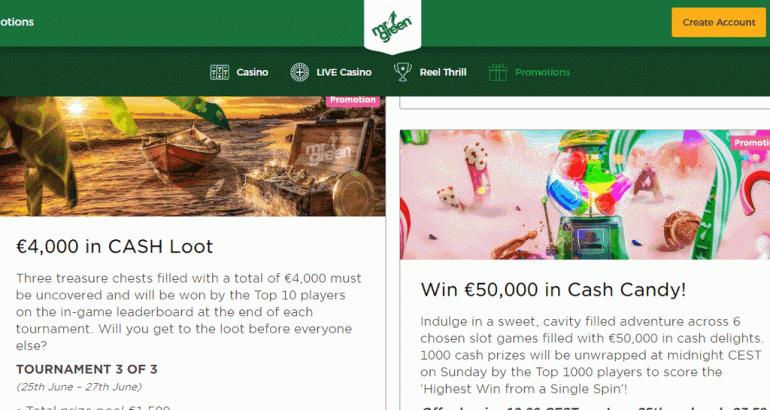 mrgreen win €50,000 in cash candy promotion