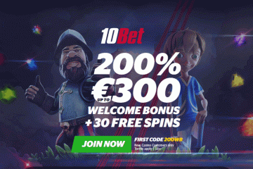 10bet Casino 200% bonus & 30 free spins