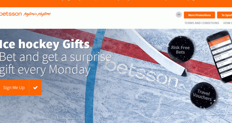 betsson no deposit gift bet odds bonus hockey 2017