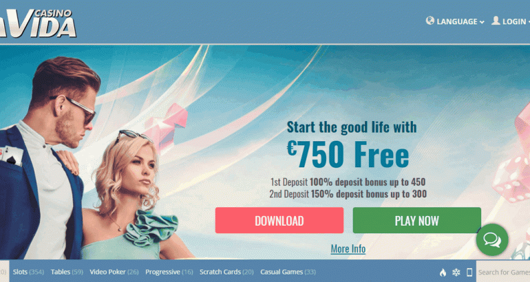 Casinolavida 750€ Free Welcome Bonus  casinolavida 750 bonus new online casino