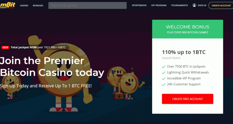 Mbitcasino 110% casino bonus up to 1 BTC mbitcasino mbit casino no deposit bitcoin bonus