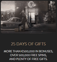 ovocasino christmas calendar free spins cash bonus
