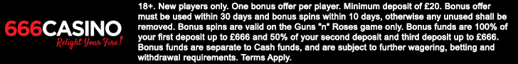 666casino 66 free spins bonus new uk casino 2018