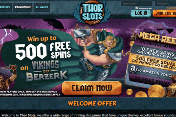 Thorslots win up to 500 free spins Vikings Go Berzerk