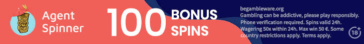 agentspinner 100 bonus spins no deposit casino promotion