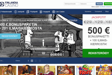 Finlandiacasino 201 ilmaiskierrosta + 500 € bonusta Finlandiacasino 201 ilmaiskierrosta + 500 € bonusta