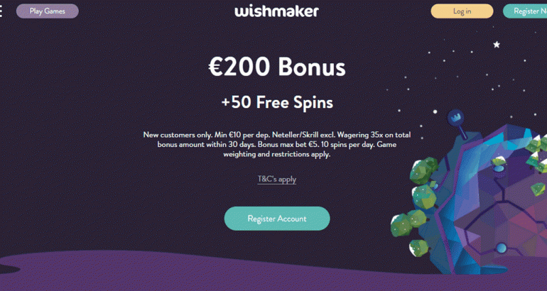 Wishmaker Casino 100 chances to win 9 900 EUR wishmaker blackjack roulette bonus new 2019 casino code