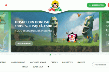Boaboa Casino 200 tours gratuits & 500€ bonus de bienvenue