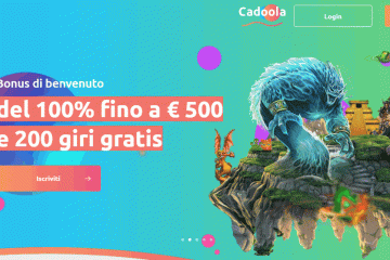 Cadoola 200 giri gratis & 500€ Bonus di benvenuto