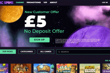 Cosmicspins Casino £5 free no deposit bonus
