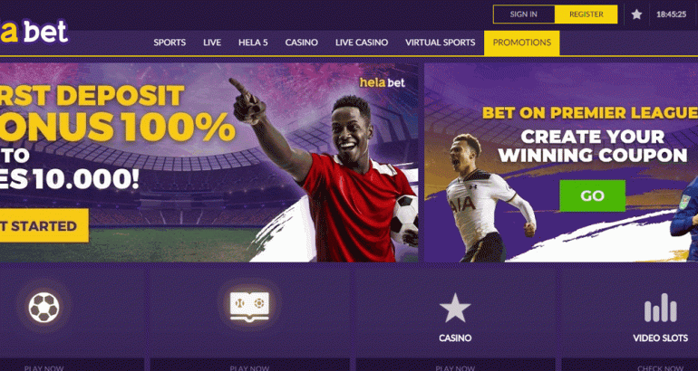 Helabet 100% bonus up to KES 10.000 Kenya & Burundi Helabet casino africa Kenya free spins 10000 KES bonus