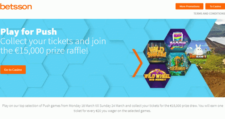 Betsson Play for Push – Ecuador Adventure Holiday betsson prize raffle easter holiday april 2019 free spins