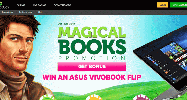 Casinoluck Magical Books Promotion – win an Asus VivoBook Flip casinoluck magical bonus march 2019 asus free promotion