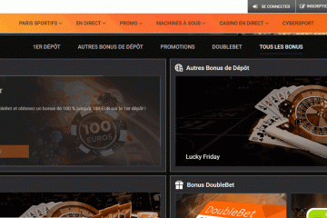 Doublebet Bonus de 100% sur le premier depot jusqua 100 EUR 