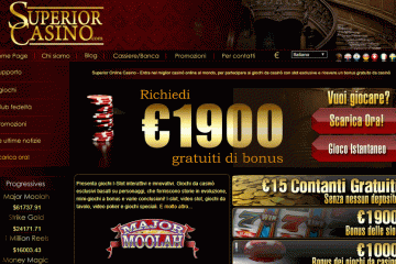 Superiorcasino Bonus 15€ senza nessun deposito
