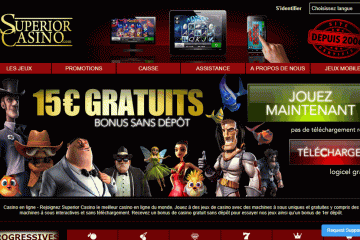 Superiorcasino Bonus de 15€ en machines a sous sans depot 
