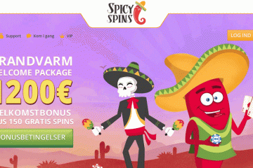 Spicyspins 150 Gratis Spins + 1200€ Velkomstbonus