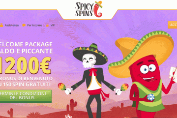 Spicyspins 150 spin gratuiti + 1200€ bonus di benvenuto