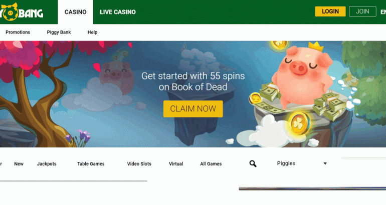 PiggyBang Casino 55 free spins on Book of Dead Piggybang casino no deposit free spins bonus code new 2019