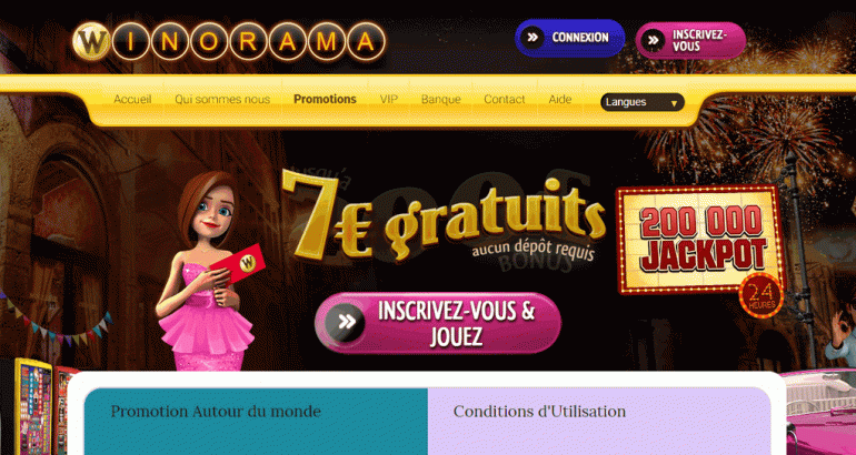 Winorama Casino 7€ Gratuits Sans Depot | WFCasino
