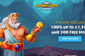 Casinogods 300 free spins + up to 1500 EUR in bonuses