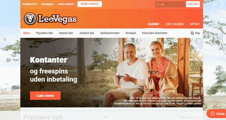 leovegas danmark 50 kr uden indbetaling