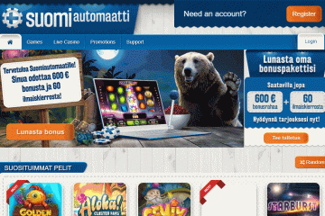 Suomiautomaatti 60 ilmaiskierrosta & 600€ bonusrahaa Suomiautomaatti 60 ilmaiskierrosta & 600€ bonusrahaa