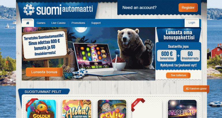 suomiautomaatti bonusrahaa kasinolle finland