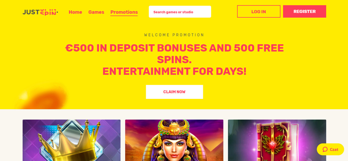 Justspin casino login