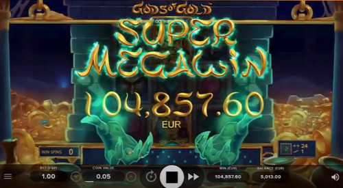 Gods of Gold Infinireels new netent slot bonus