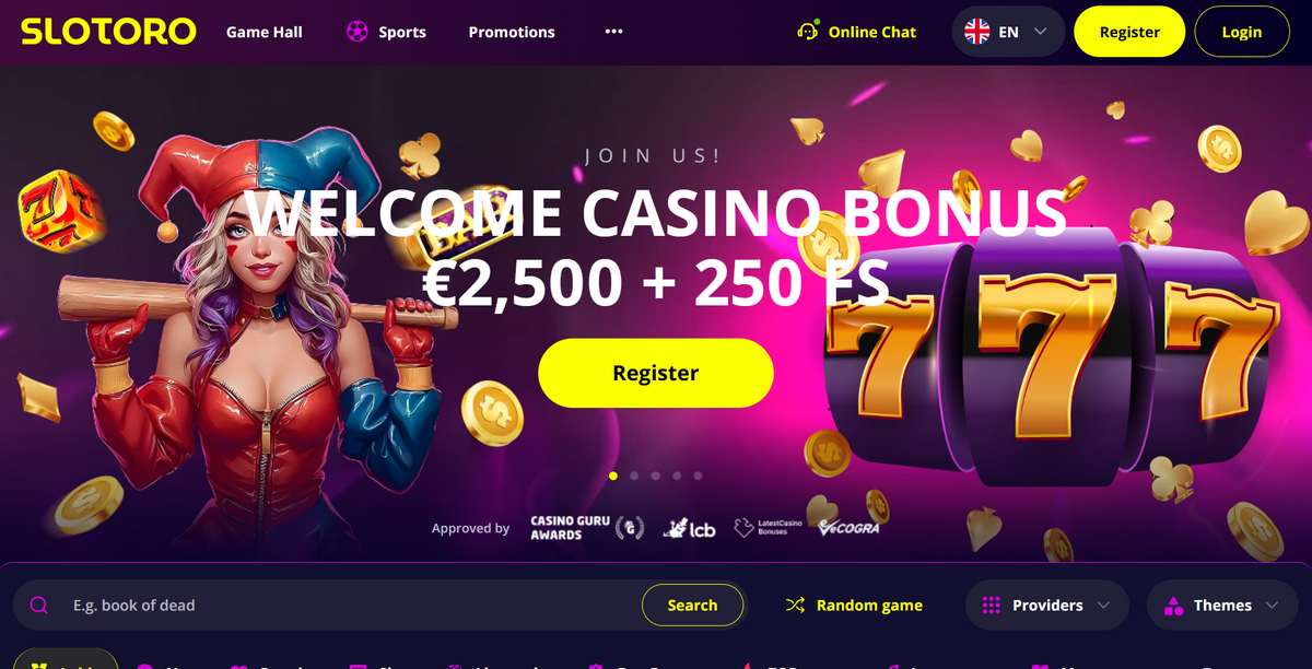 Slotoro Casino Bonusangebot mit Promo-Code