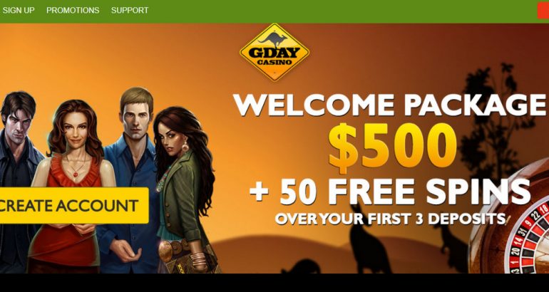 GdayCasino €500 welcome bonus + 50 bonus spins gdaycasino no deposit free spins bonus