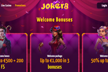 Joker8 Welcome Bonus 100% up to 500€ + 200FS