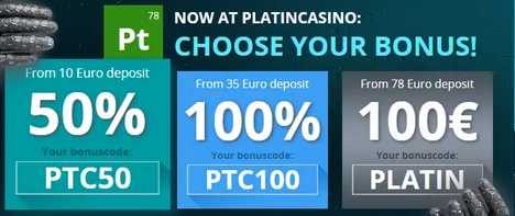 platincasino special bonus and bonus code