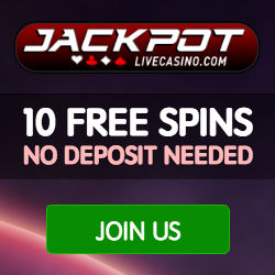 jackpotlivecasino 10 no deposit free spins bonus