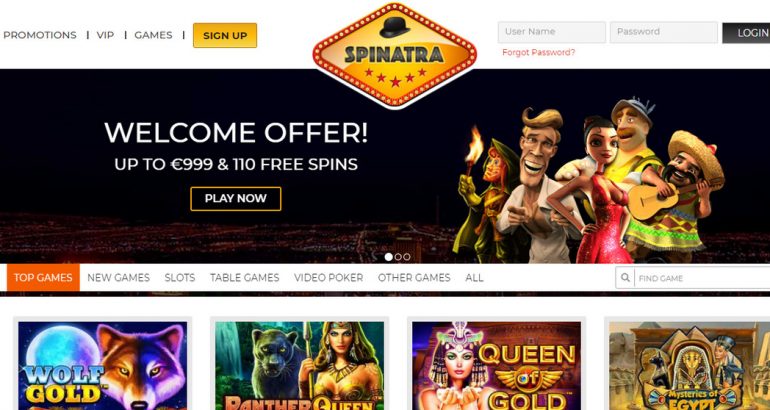 Spinatra 110 free spins & 999€ casino bonus spinatra 110 free spins new casino 150 bonus