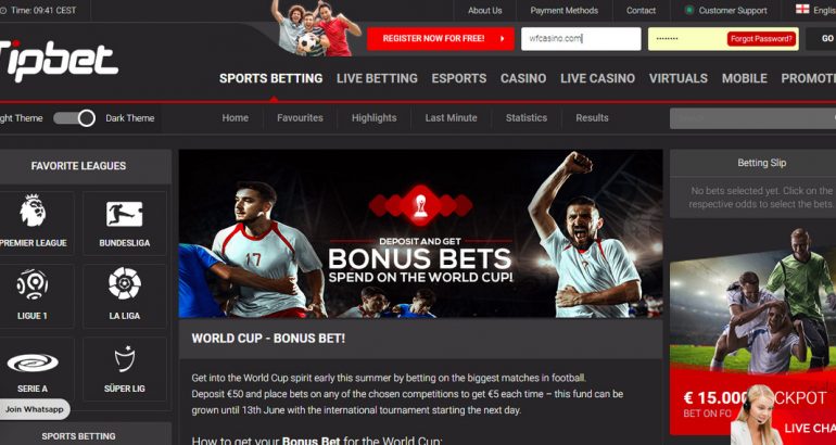 Tipbet bonus bets World Cup 2018 Russia tipbet russia 2018 world cup odds bonus free bet