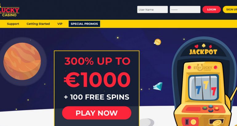 Stayluckycasino 100 Free Spins & 300% bonus Stayluckycasino no deposit registration code
