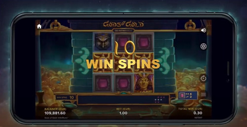 Gods of Gold Infinireels premiere new slot free bonus