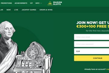 Masonslots Casino 100 free spins & 300 EUR Bonus Masonslots Casino 100 free spins & 300 EUR Bonus