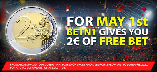 betn1 2 EUR no deposit bonus april sport
