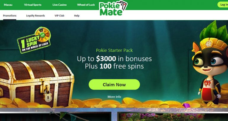 Pokiemate Lucky Spins +100 free spins & 3000 $ Bonus pokiemate casino aus new zealand casino bonus