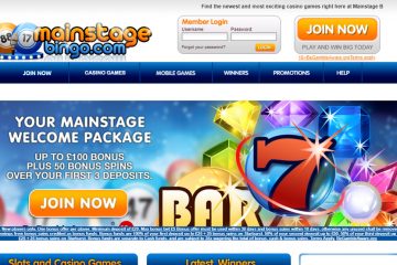 Mainstagebingo €100 bonus + 50 bonus spins Mainstagebingo €100 bonus + 50 bonus spins