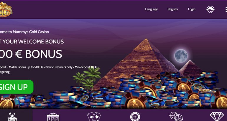 Mummysgold Casino 100% Welcome Bonus up to 500 EUR Mummysgold no deposit bonus code free gratis