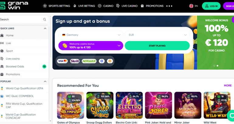 GranaWin Casino & Sportsbook Bonuses Granawin casino no deposit promo code